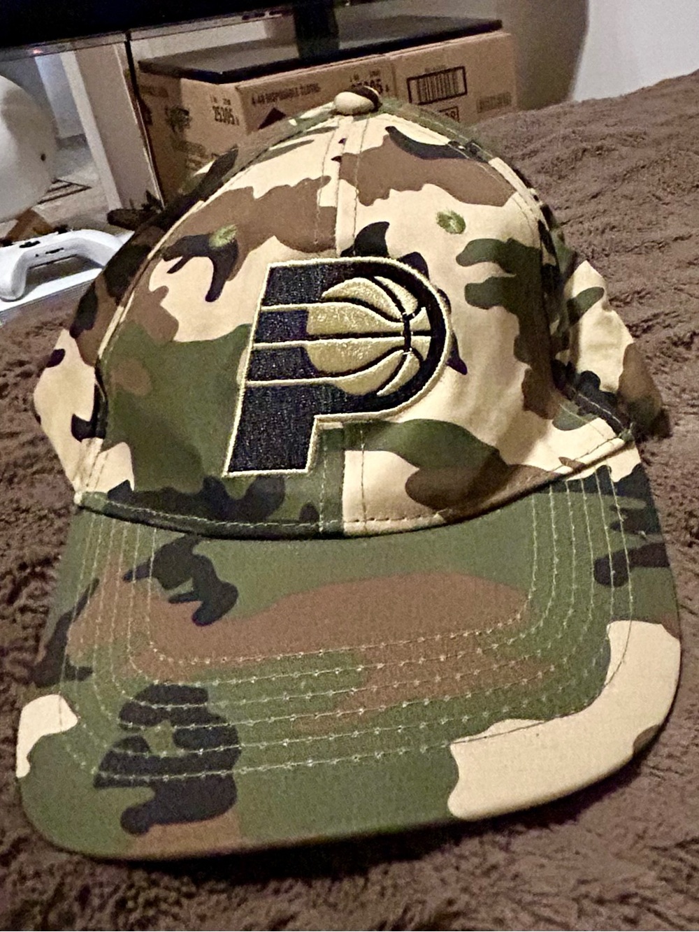 Camo Baseball Hat with Pacers Logo 🏀- Green Camo
